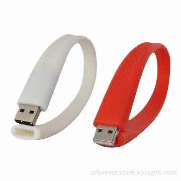 USB Flash Drives with Bracelet Housing and 4GB Capacity, Customized Housing Colors Welcomed
